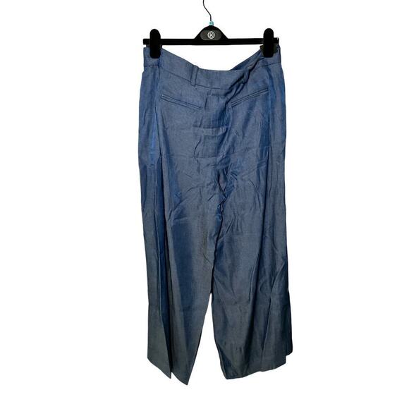 Carlisle Womens Cove Wide Leg Pants High Rise Pleated Front Blue Size 10 NWT - Picture 2 of 8